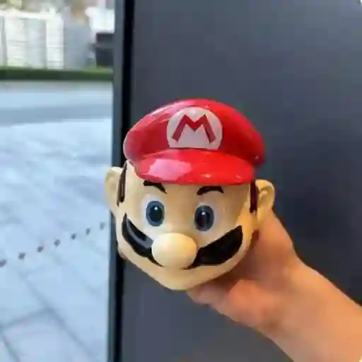 Mug Pocillo 3d Mario Bros Con Tapa