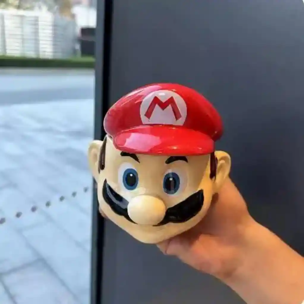 Mug Pocillo 3d Mario Bros Con Tapa