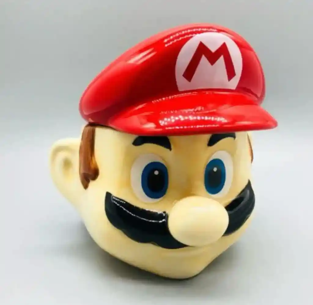 Mug Pocillo 3d Mario Bros Con Tapa