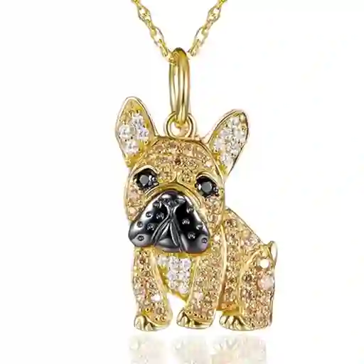 Collar Dije Con Colgante De Bulldog Dorado, Joyería Exquisita Creativa Para Perros, Accesorios De Animales, Regalo Para Amantes De Los Perros, Regalo Mujer