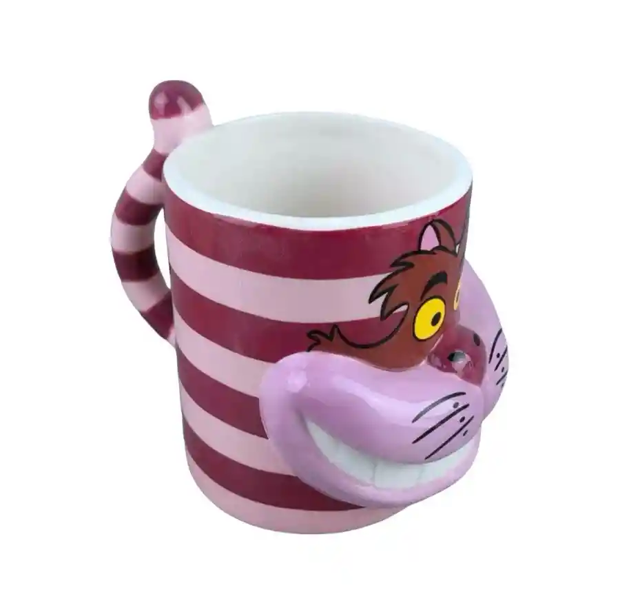 Mug Pocillo 3d Alicia En El País De Las Maravillas Gato Sonriente