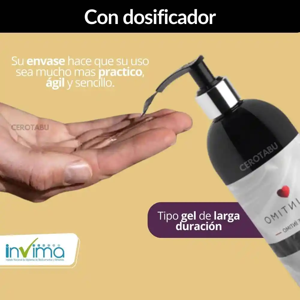 Lubricante Intimo Anal Gel Desensibilizante Entume Sin Dolor 500ml