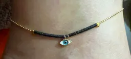 Tobillera Cadena Ojo Negra