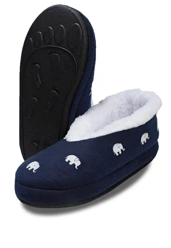 Pantuflas Azul Elefantes 38-39