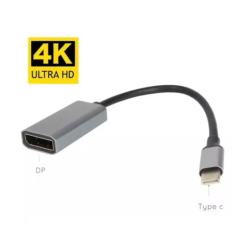 Adaptador Convertidor Usb Tipo C A Displayport Ultra Hd 4k