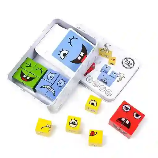 Juego Cubo Rubik Puzzle Face Changing Cambio Emociones Emoji