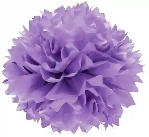 Pompon De Papel Seda Para Fiesta 33 Cm Lila