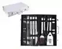 Set Parrilla Bbq 18 Piezas Con Maletin Kit Asados Parrillero