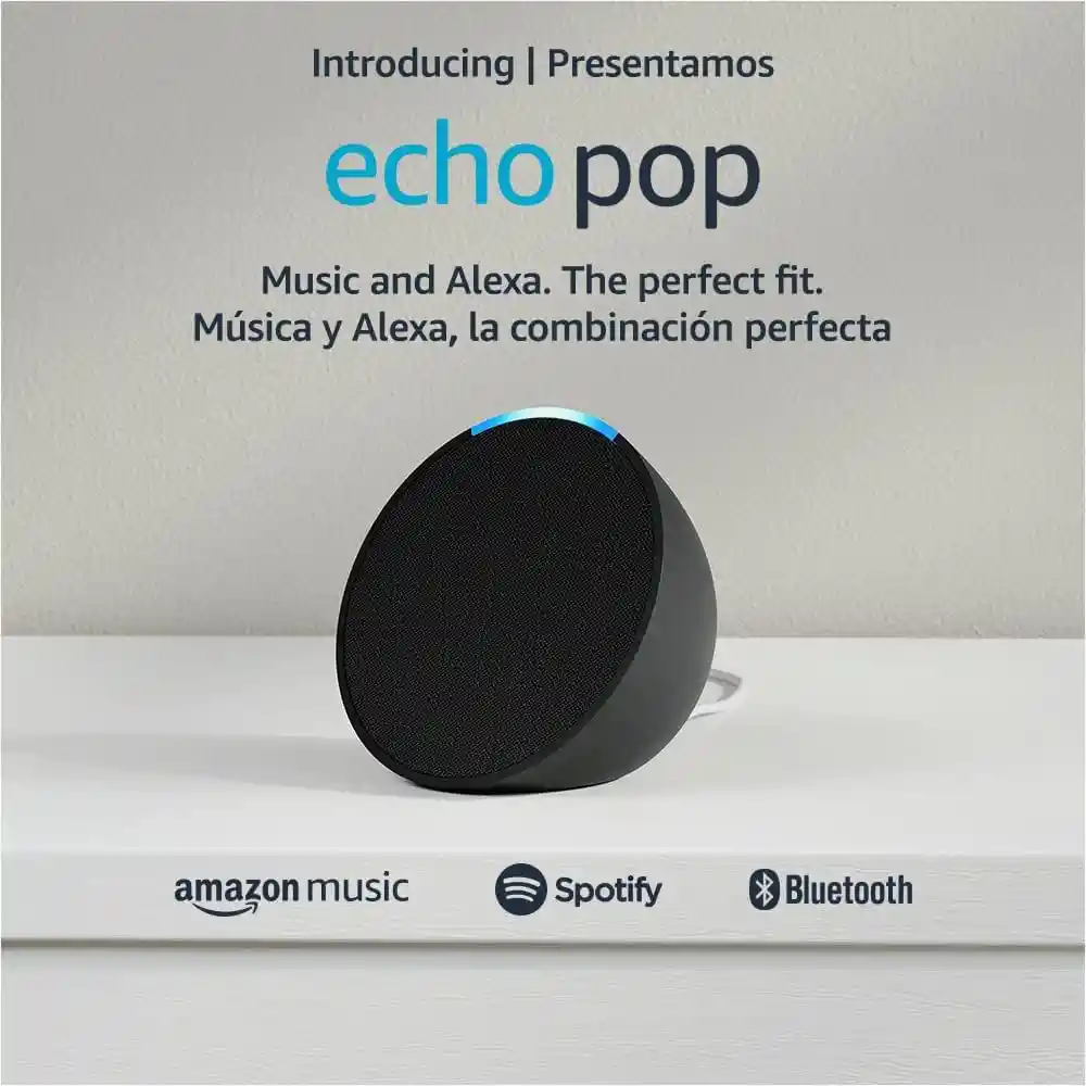 Amazon Echo Pop Con Asistente Virtual Alexa Nuevo Modelo - Negro