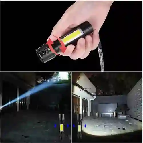 Linterna Tactica Recargable De Larga Distancia Led