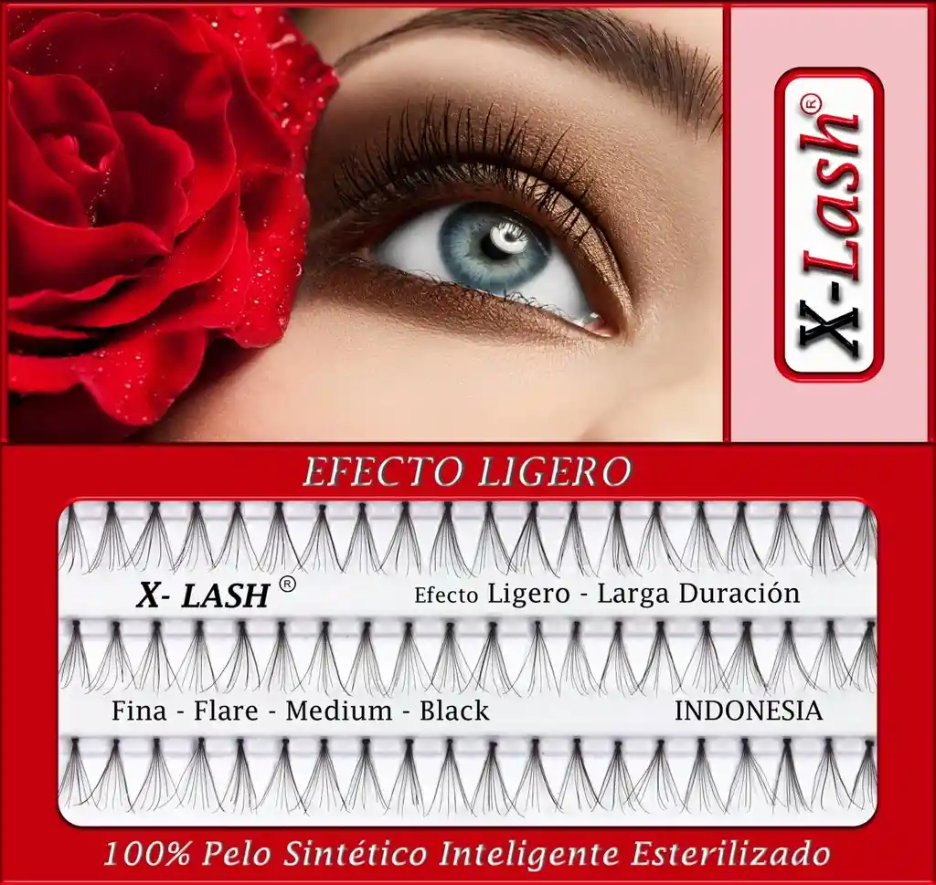 X-lash, Pestaña Individual, Negra, (medium-mediana) Sakura