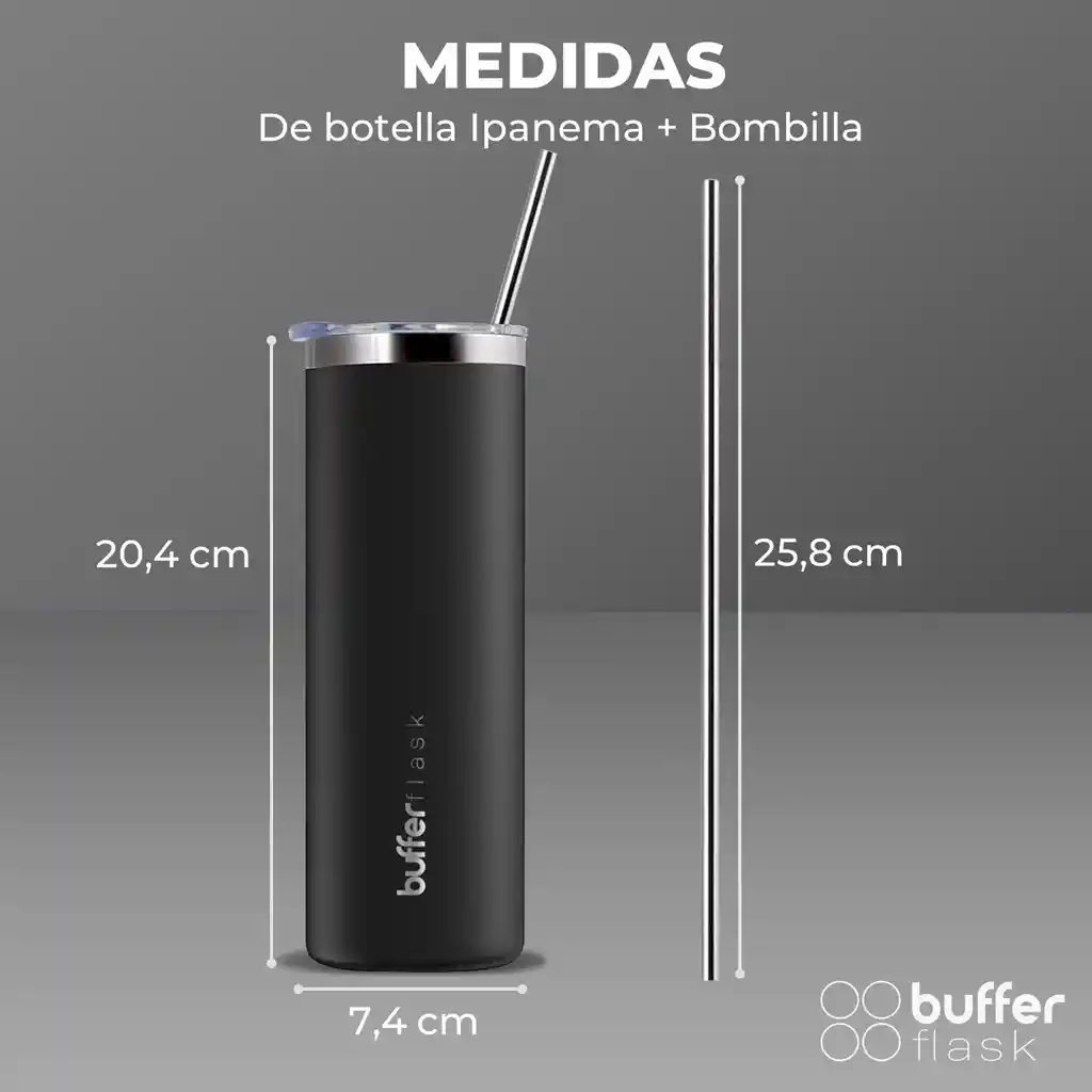 Vasos Termicos Set De 2 Buffer Acero Inoxidable Frío Y Calor