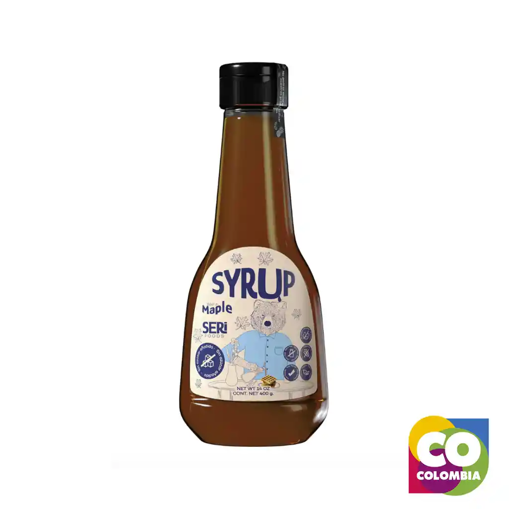 Syrup De Maple Sin Azúcar Marca Seri Foods Embalaje De 1 Unidad Por 400 G