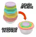 Recipientes, Cocas, Contenedores De Alimentos Circular Comida Tazon Cocina X 5 Unidades