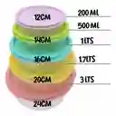 Recipientes, Cocas, Contenedores De Alimentos Circular Comida Tazon Cocina X 5 Unidades