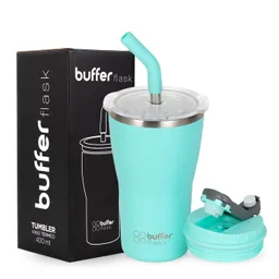 Mug Vaso Termo Agua Café 400ml Buffer Acero Inox + Tapas
