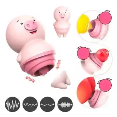 Vibrador Estimulador Clitoris Cerdito Recargable *con Pilas Tipo Reloj* Sexo Oral