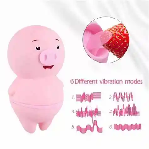 Vibrador Estimulador Clitoris Cerdito Recargable *con Pilas Tipo Reloj* Sexo Oral