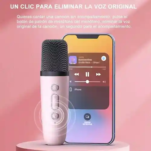 Parlante Bluetooth Karaoke Microfono Inalambrico As202 Niños