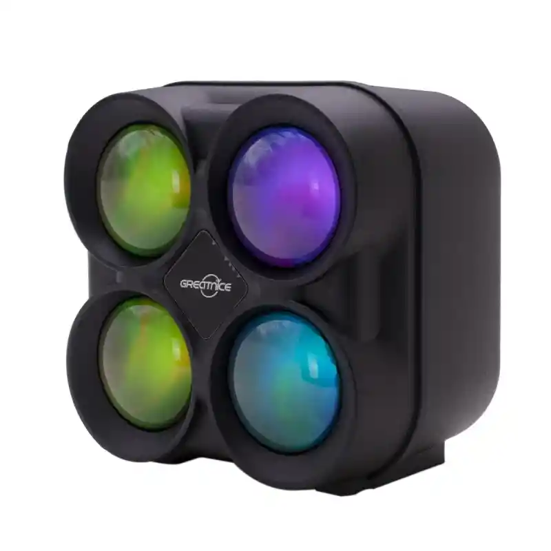 Bocina Bluetooth De 3 Pulgadas Con Forma Cuadrada, Luces Rgb, Puerto Usb-sd Y Fm / Gts-1835