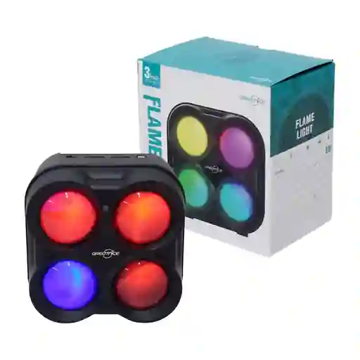 Bocina Bluetooth De 3 Pulgadas Con Forma Cuadrada, Luces Rgb, Puerto Usb-sd Y Fm / Gts-1835