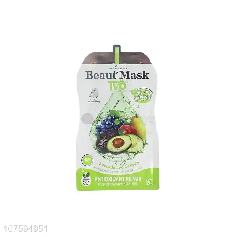Mascarilla En Velo Uva Y Aguacate