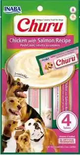 Snack Para Perro Cremoso Inaba Churu Pollo Y Salmón - 14 Gr 4 Unidades