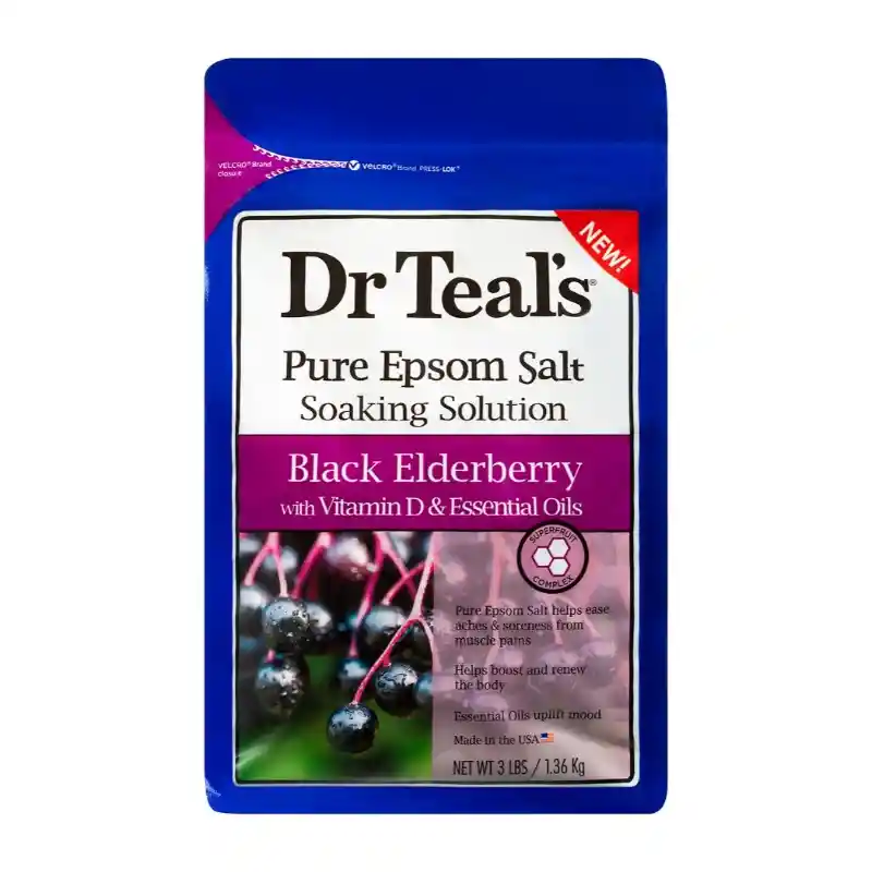 Dr. Teals Sal De Epsom Sauco Negro Y Vitamina D 3lb