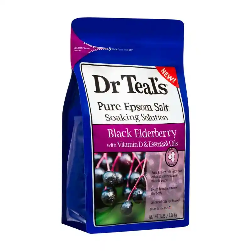 Dr. Teals Sal De Epsom Sauco Negro Y Vitamina D 3lb