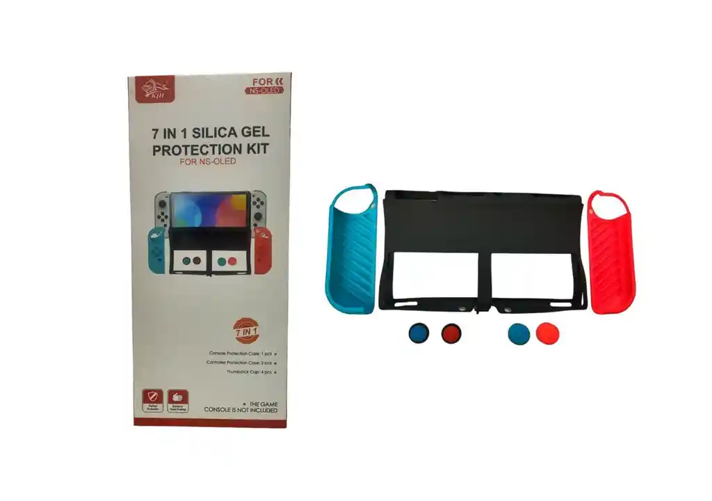 Protector Funda Estuche En Silicona 7 En 1 Nint. Switch Oled