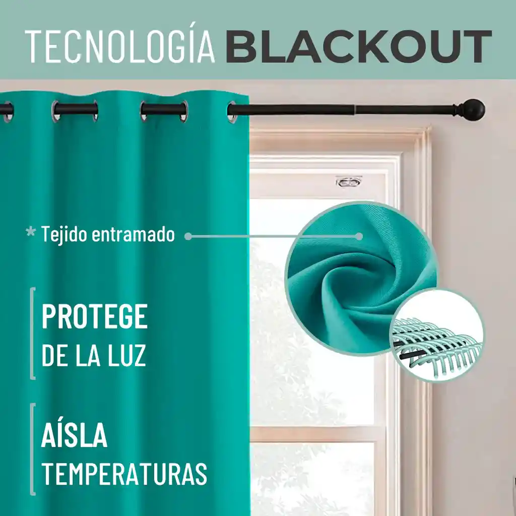 Cortina Semi Blackout Casatua Un Paño 140x220cm Aislante