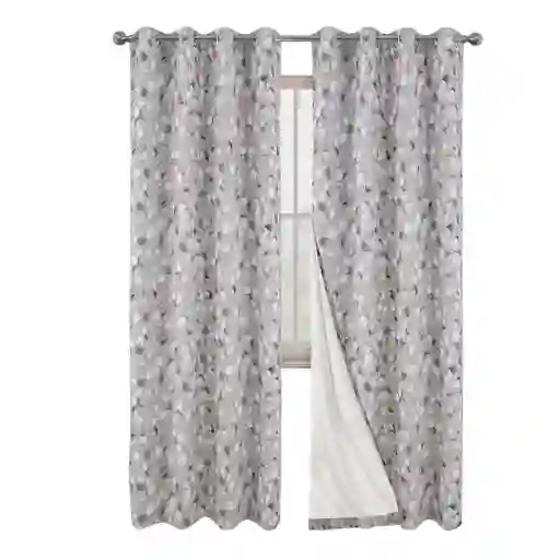 Cortina Blackout Estampada 100% Anti Luz, 2 Paños 140x220