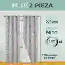 Cortina Blackout Estampada 100% Anti Luz, 2 Paños 140x220