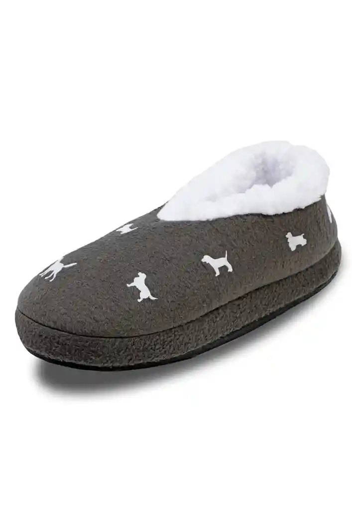 Pantuflas Gris Perritos 40-41