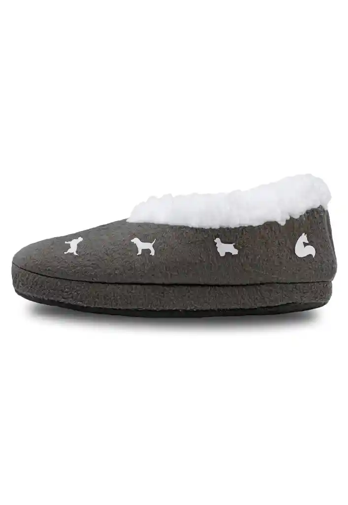 Pantuflas Gris Perritos 40-41