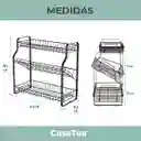 Organizador Estante Cocina Especiero 3 Niveles Casatua