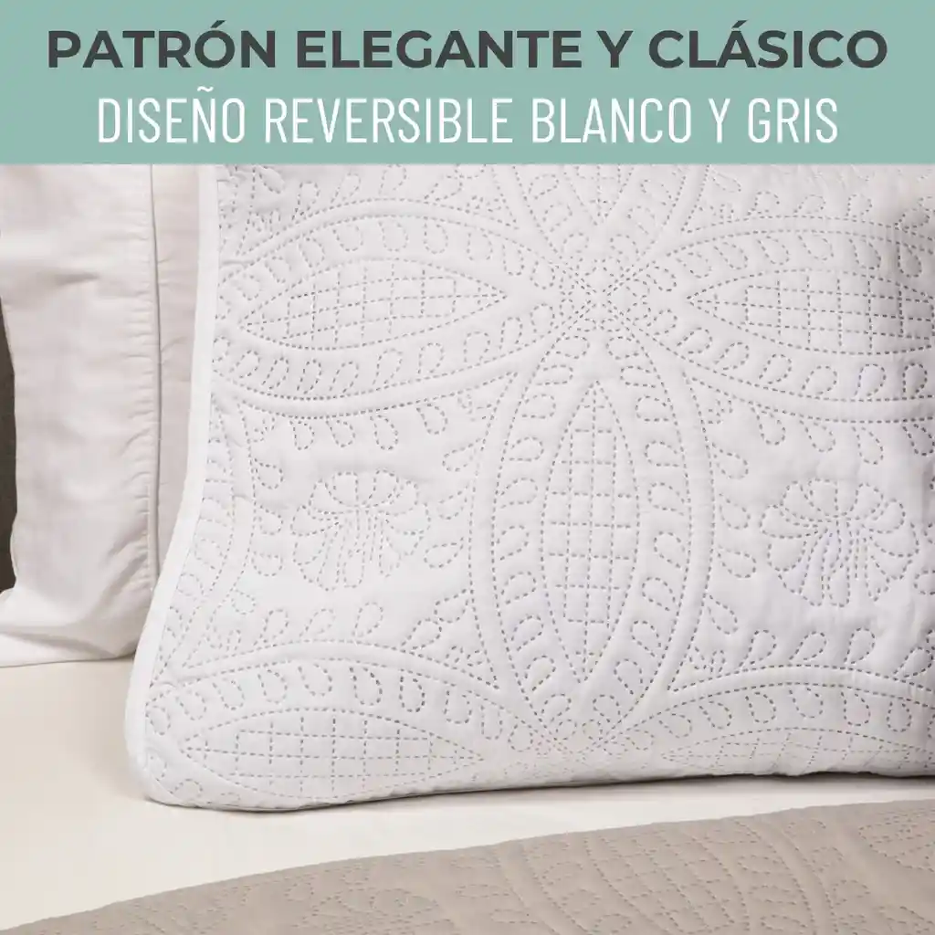 Cubrelecho Edredon Doble 240x230 Doble Faz +2 Funda Almohada