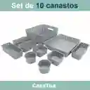 Canastas Cestas Organizadoras Set De 10 Cocina Baño Multiuso