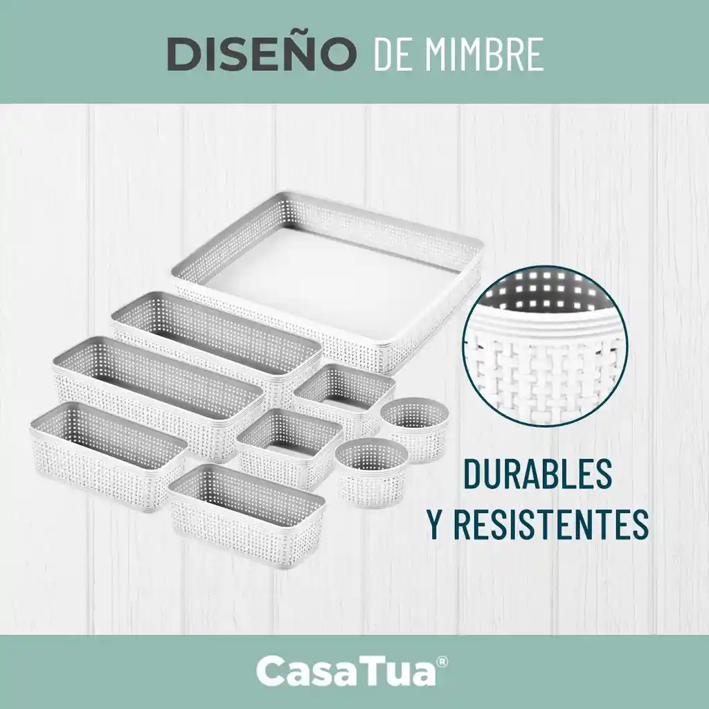 Canastas Cestas Organizadoras Set 9 Cocina Baño Multiuso