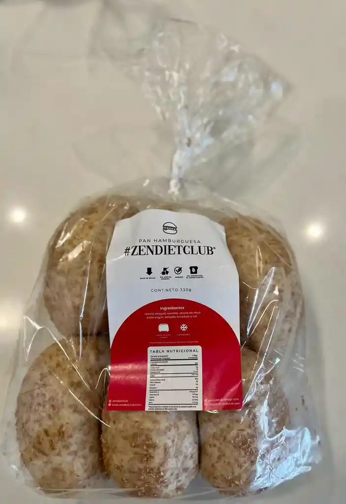 Zendietclub Pan Hamburguesa 330g