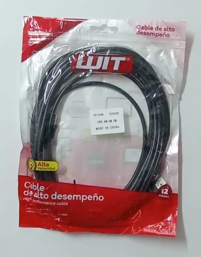 Cable Usb-usb 5m Wit Cu-u100