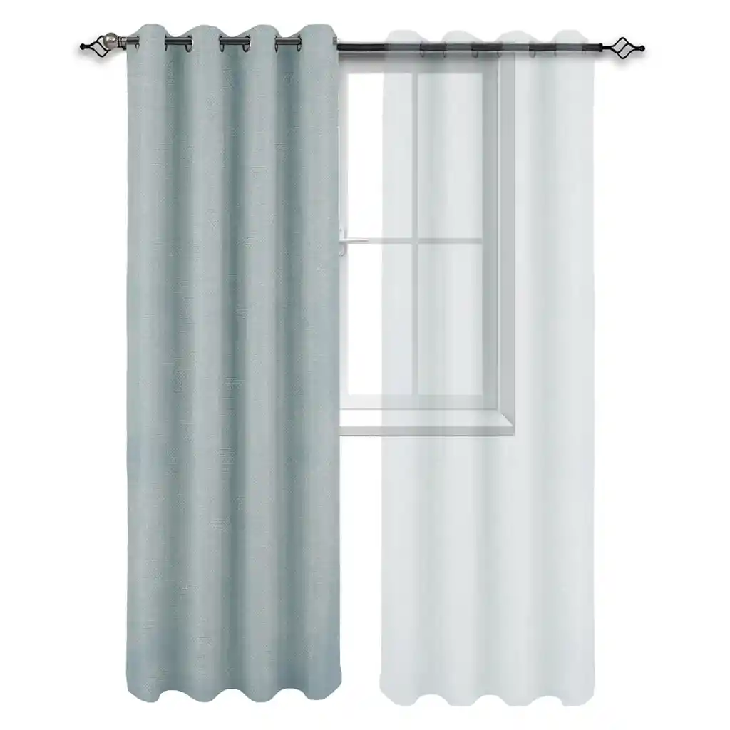 Cortina Blackout 100% Anti Luz, 1 Paño 140x220 Textura Lino