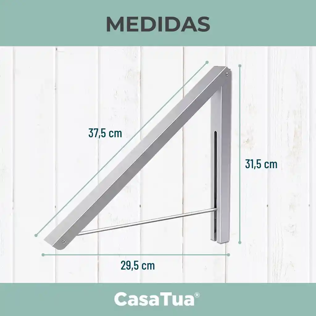 Tendedero Plegable De Pared Colgador Ropa Ajustable Casatua