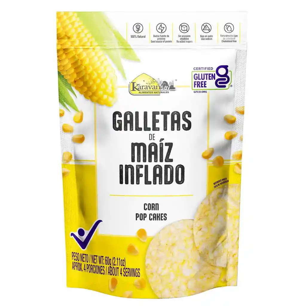 Karavansay Galletas De Maiz Inflado 60g