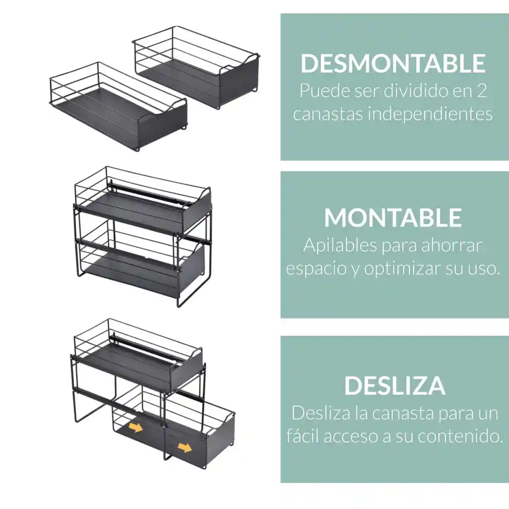 Organizador Estante Multiuso Casatua Lavaplatos Cocina Baño