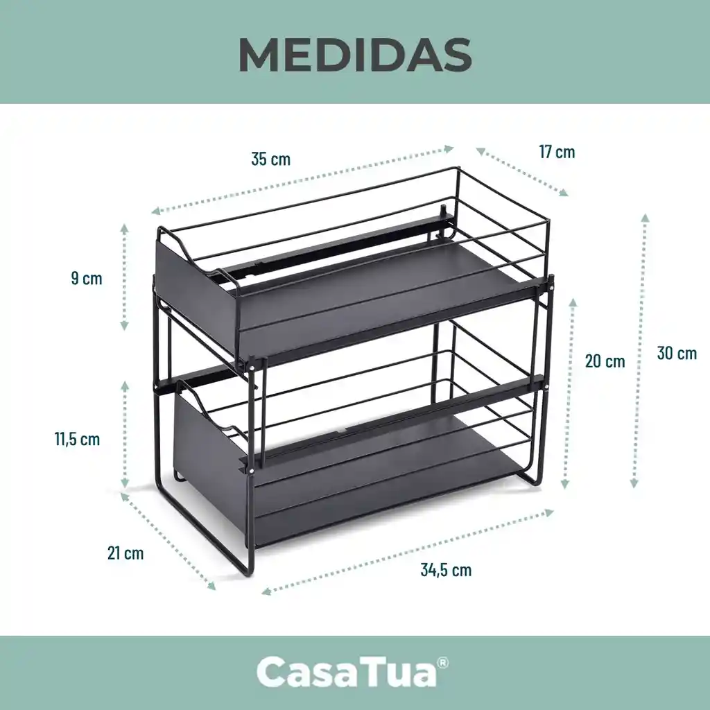 Organizador Estante Multiuso Casatua Lavaplatos Cocina Baño