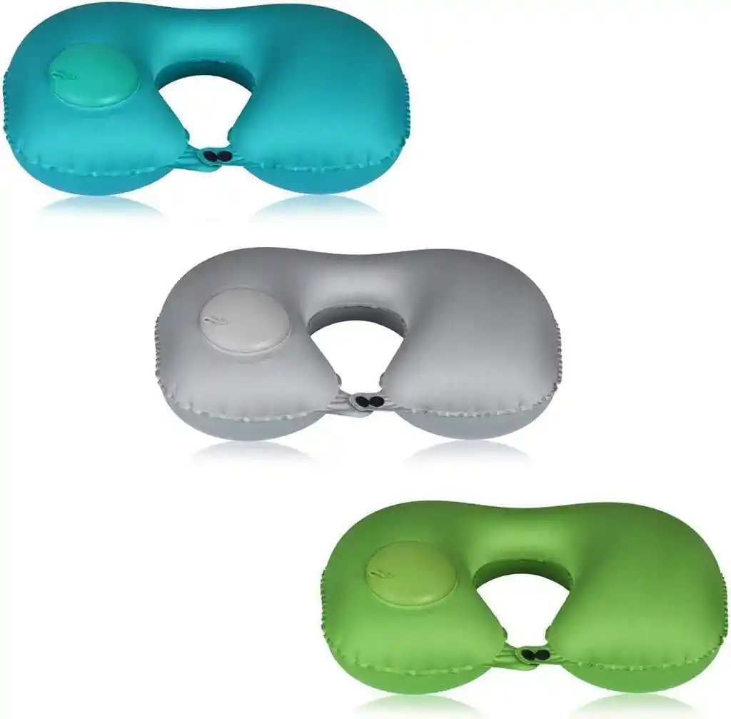 Almohada Inflable Cervical Con Kit De Viaje