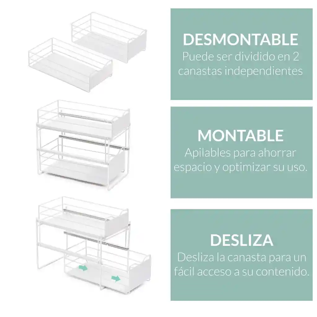 Organizador Estante Multiuso Casatua Lavaplatos Cocina Baño