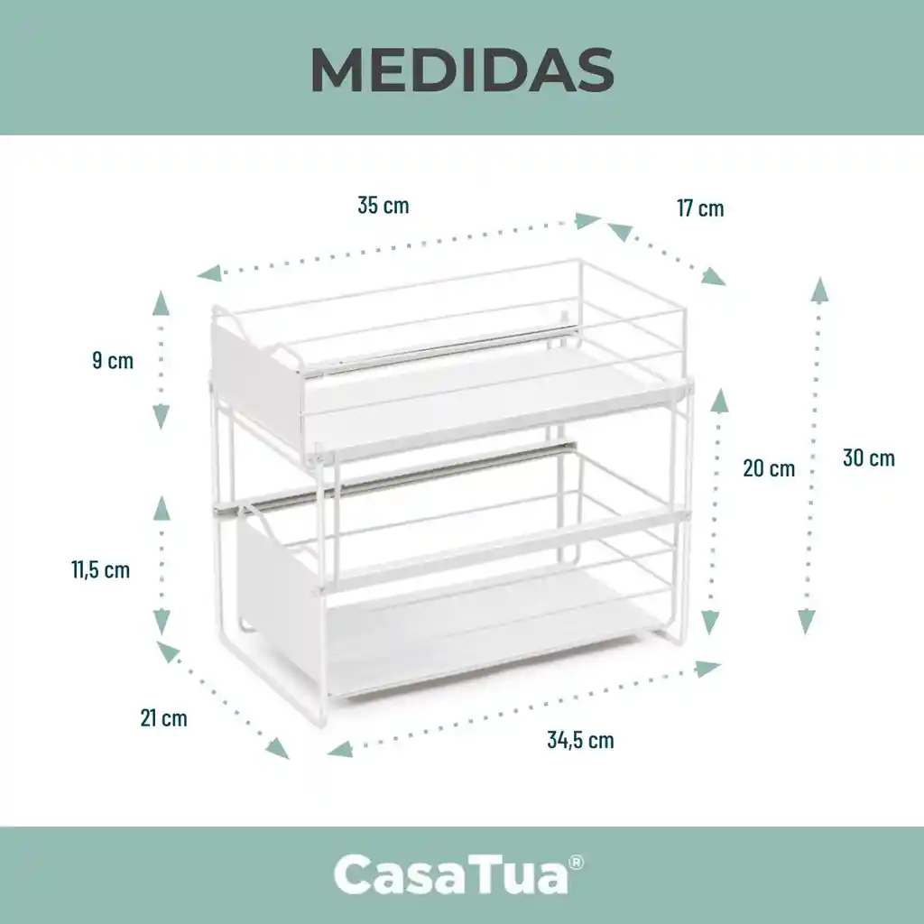 Organizador Estante Multiuso Casatua Lavaplatos Cocina Baño