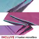 Toalla Microfibra Secado Rapido Set X 3 + Estuche (30x100)